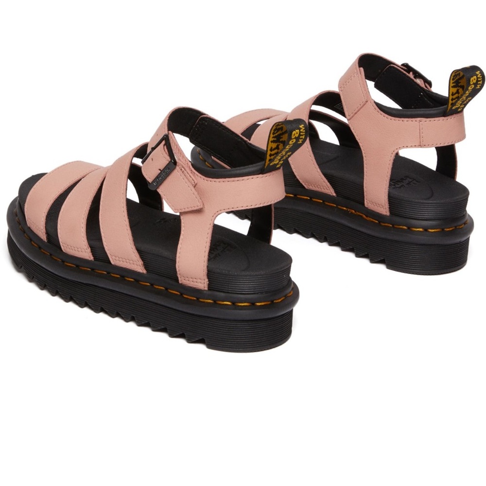 Doc Dr. Martens Blaire Flatform Pink Leather Sandals Women's Size 8 39 NEW - Picture 3 of 16